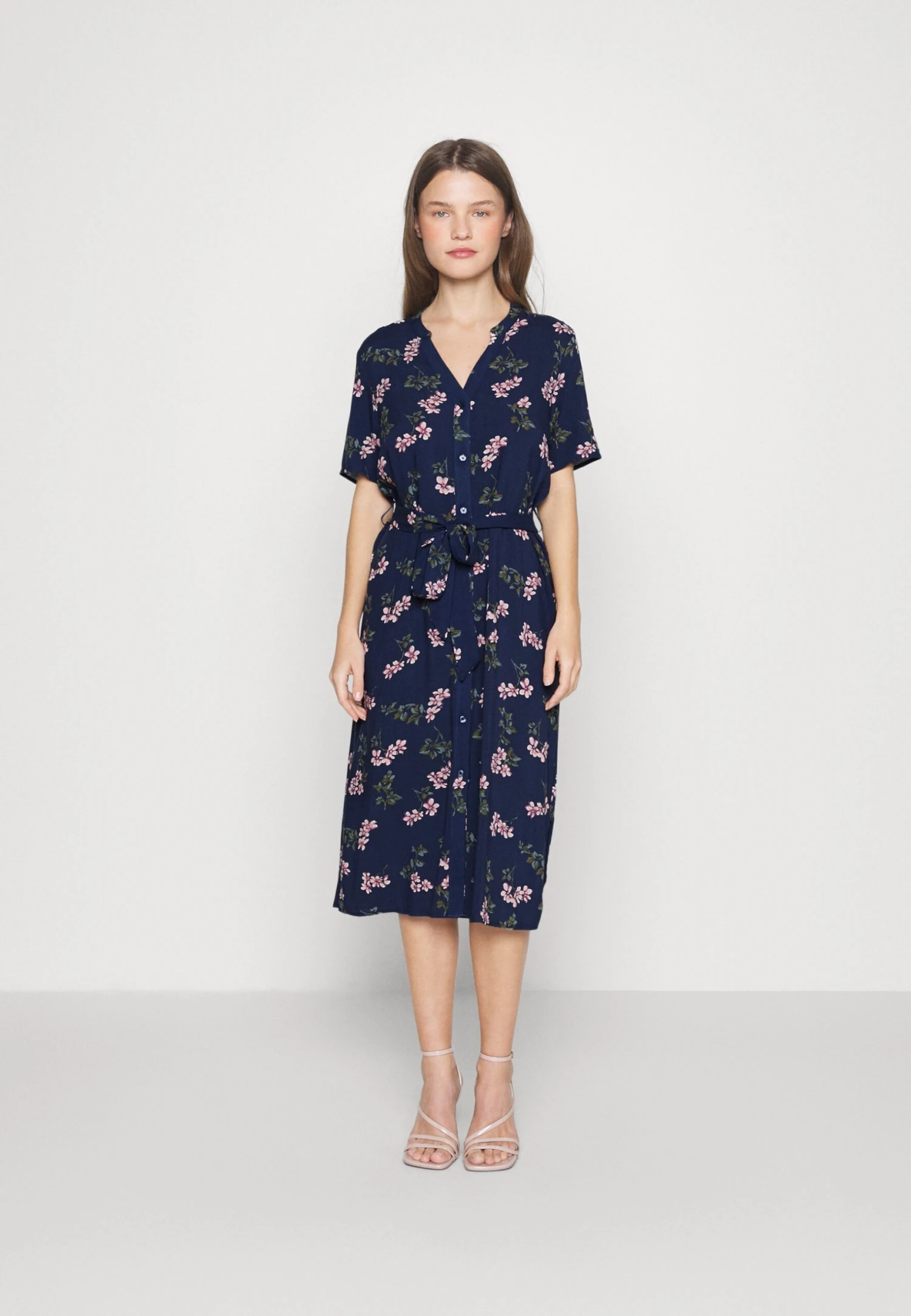 Vero Moda Petite Vmvica Shirt Dress - Shirt Dress - Dark Blue Deinim