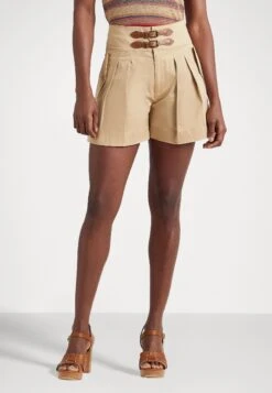 Araceli Flat Front - Shorts - Birch Tan