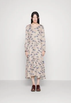 Bruuns Bazaar Anise Hamida Dress - Day Dress - Beige/Blue