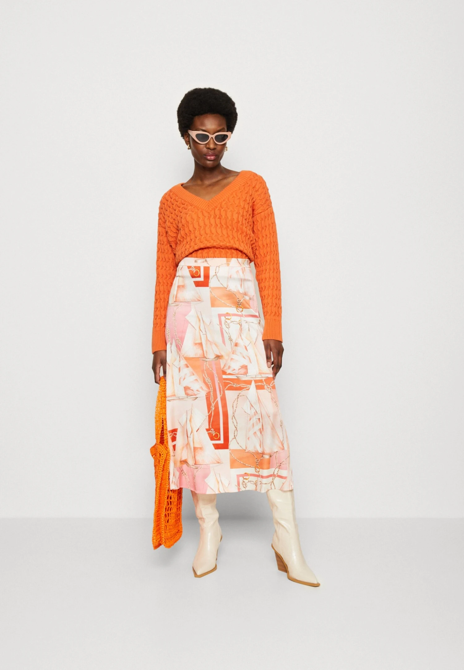 Gant Sailing Print Skirt - A-Line Skirt - Pumpkin Orange - Image 2