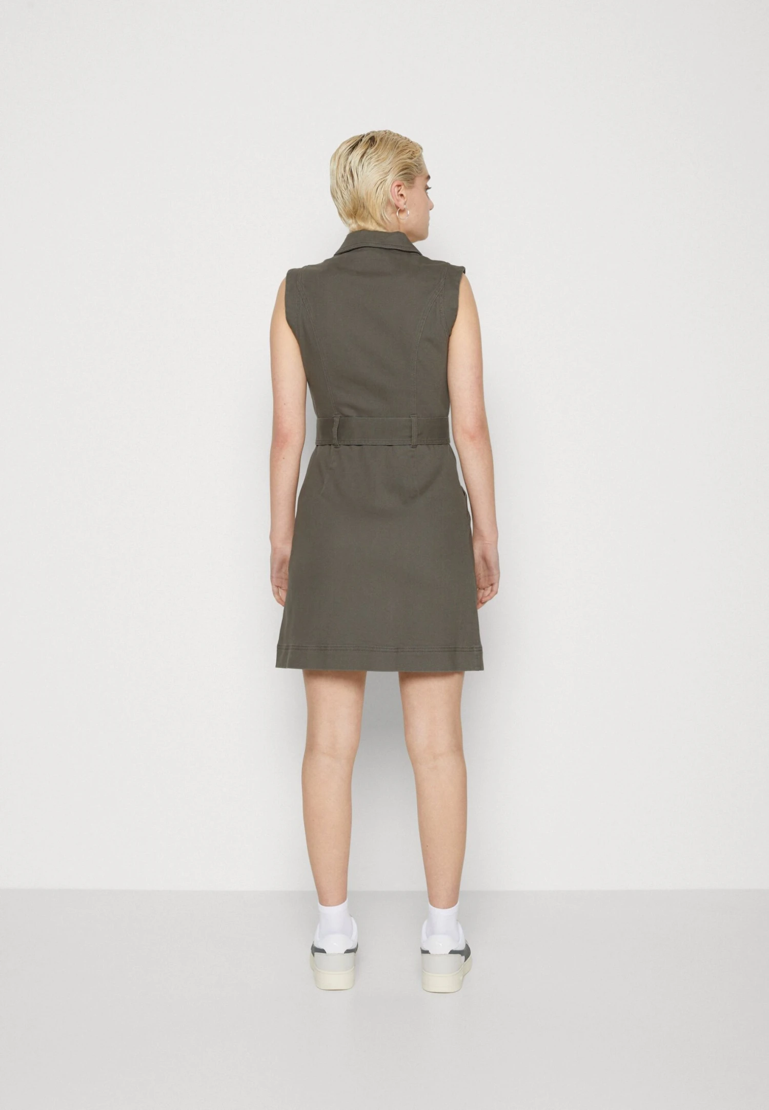 MORGAN Rasim - Denim Dress - Khaki - Image 3