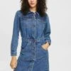 ESPRIT Denim Dress - Blue Medium Washed New