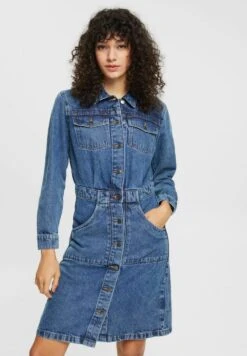 ESPRIT Denim Dress - Blue Medium Washed New