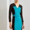 Anna Field Jersey Dress - Black/Dark Green