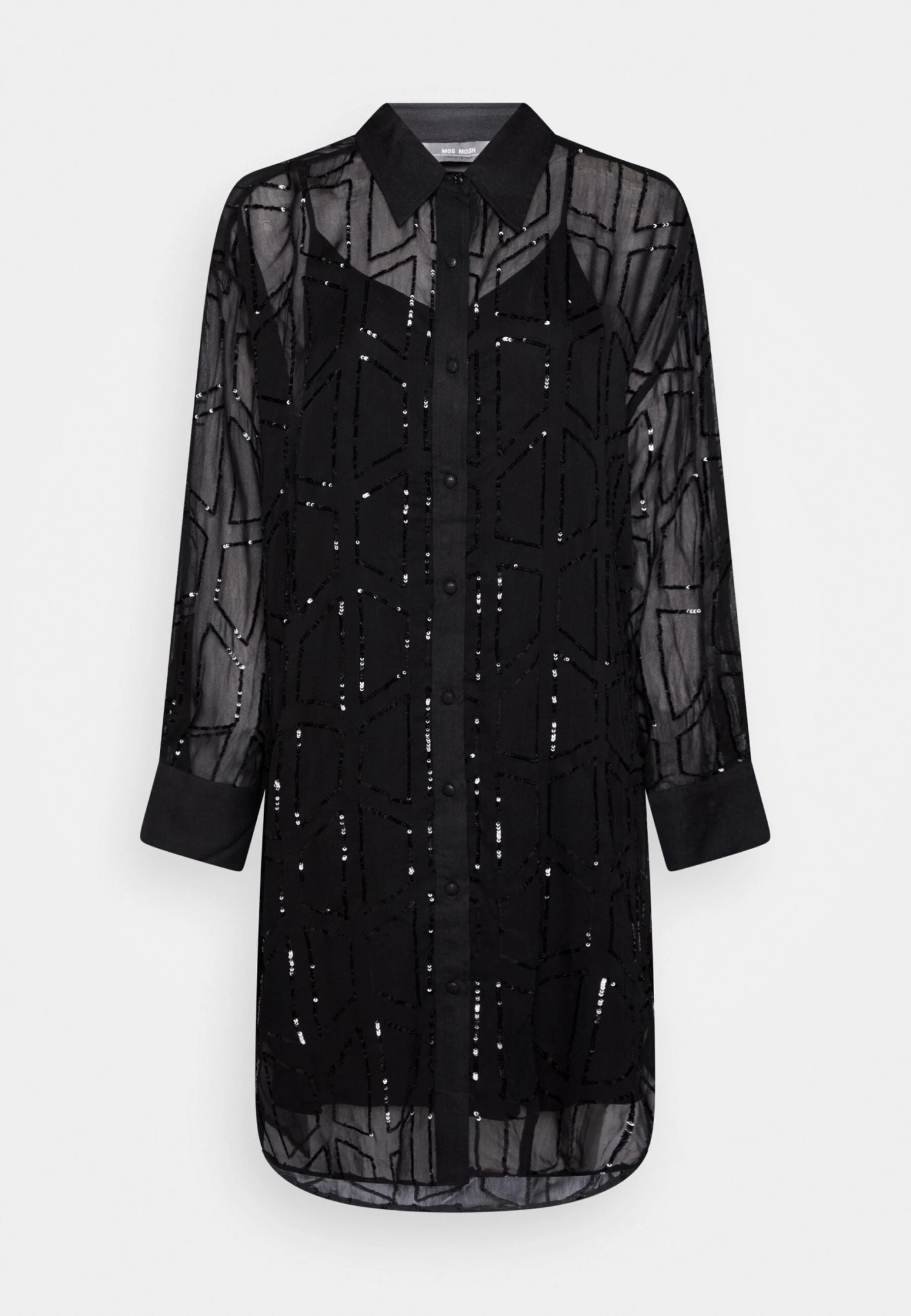 Mos Mosh Leela Sequin Shirt Dress - Shirt Dress - Black