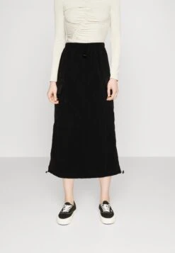 WEEKDAY Edge Cargo Skirt - Maxi Skirt - Black Dark