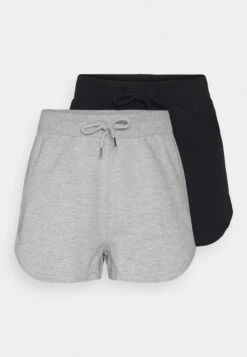 Even&Odd 2 Pack - Tracksuit Bottoms - Black/Mottled Light Grey