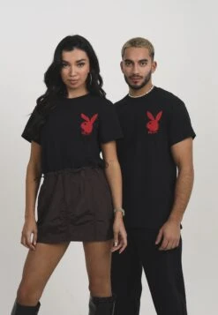Playboy Year Of The Rabbit Unisex - Print T-Shirt - Black/Red