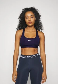 Nike Performance Bra - Light Support Sports Bra - Purple Ink/White