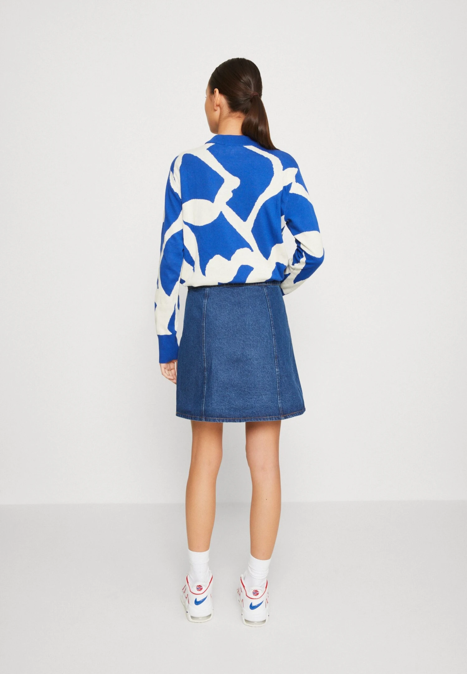 Vila Vinelly Skater Skirt - Mini Skirt - Medium Blue Denim - Image 3