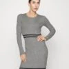 Anna Field Jumper Dress - Mottled Light Grey/Black