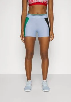 ADIDAS PERFORMANCE Short - Leggings - Blue Dawn/Semi Court Green/Black