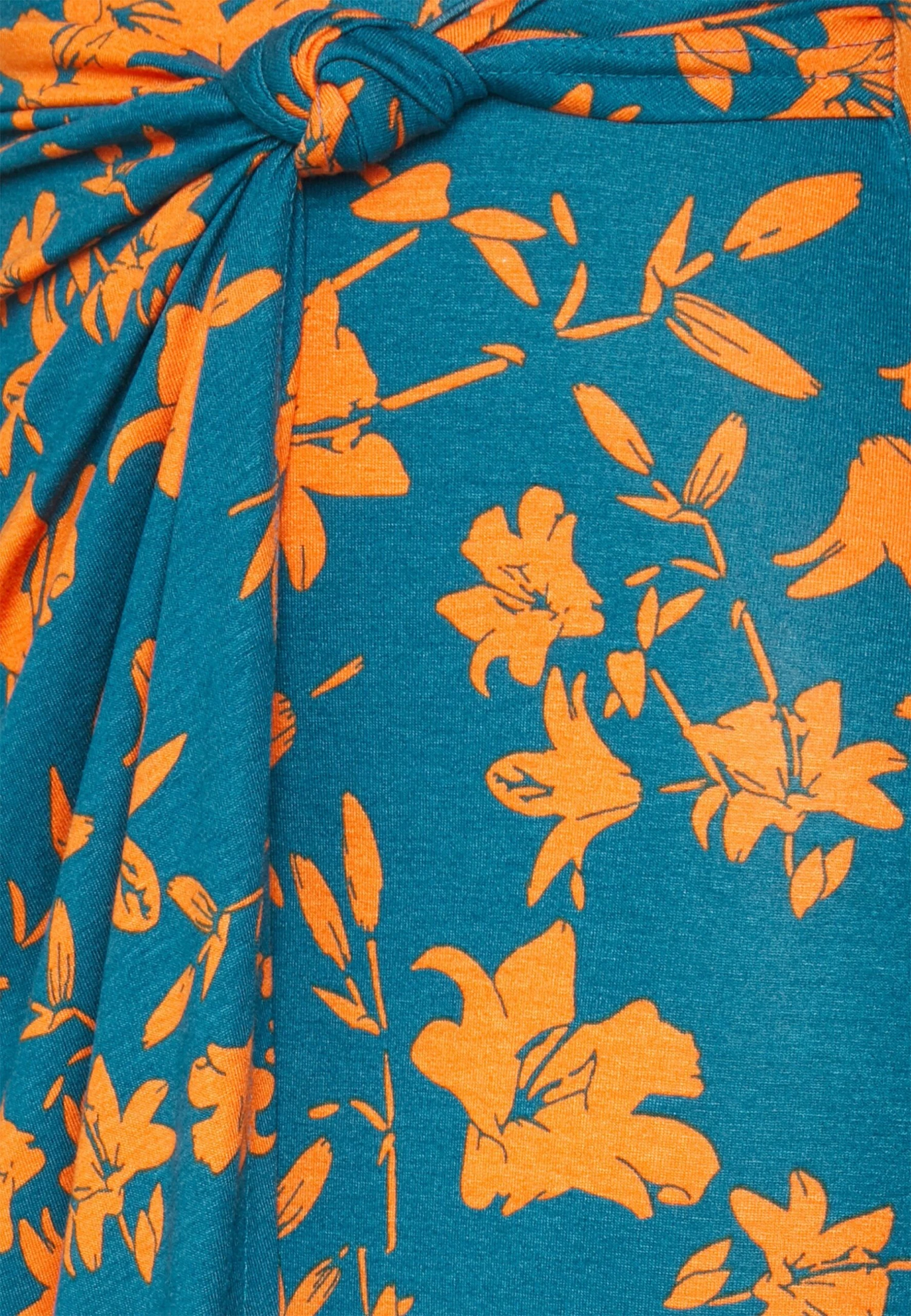 Anna Field Front Knot Midi Skirt - Pencil Skirt - Blue - Image 3