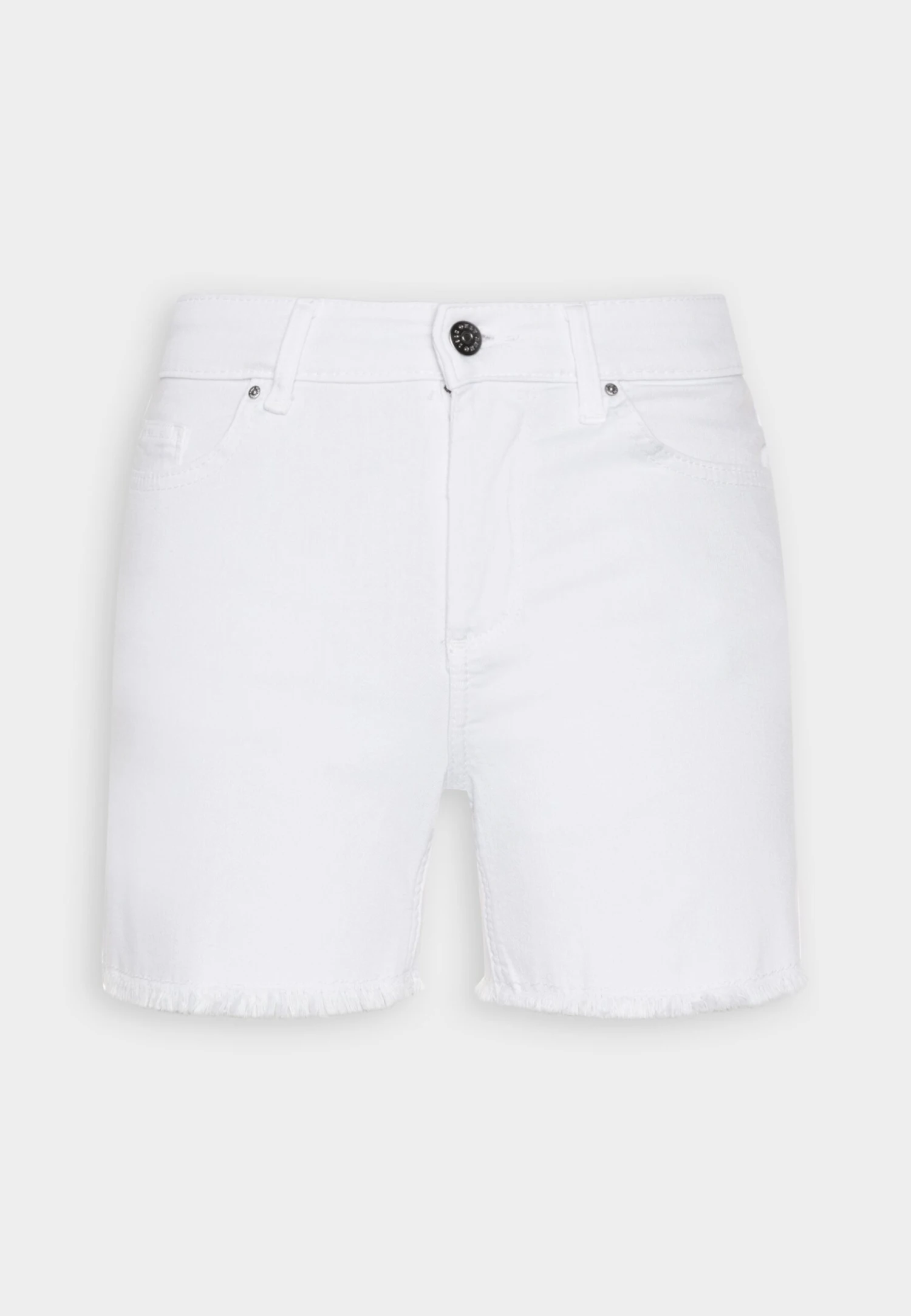 ONLY Onlblush Mid Raw - Denim Shorts - White - Image 4