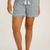 Naha Printed Cheesecloth- Shorts - Cream
